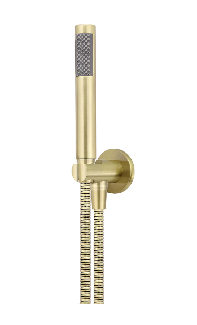 Meir Round Hand Shower on Fixed Bracket Tiger Bronze