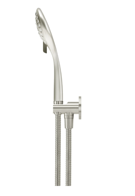 Meir Round three function hand shower on bracket Brushed Nickel