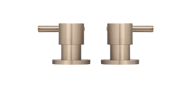 Meir Round Quarter Turn Wall Top Assemblies - Champagne