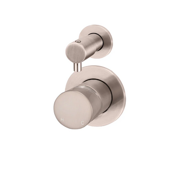 Meir Round Diverter Mixer Pinless Handle Trim Kit (In-wall Body Not Included) Champagne