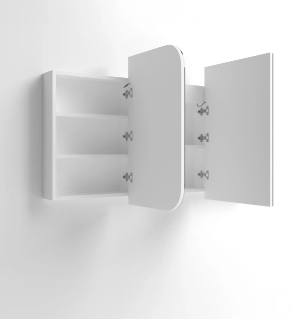 LED Newport 1500(W)x750(H) White Shaving Cabinet - Premium Edition