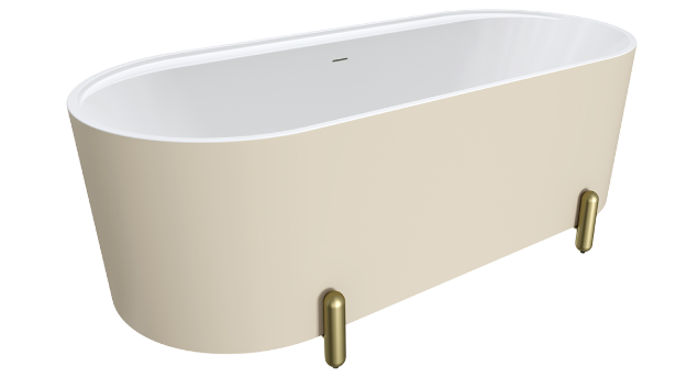 Aluca Freestanding with Legs, 1700mm Matte Khaki