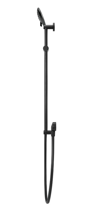 Meir Round Shower on Rail Column with Three Functions - Matte Black