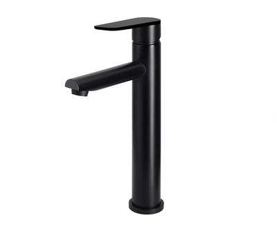 Meir Round Paddle Tall Basin Mixer Matte Black
