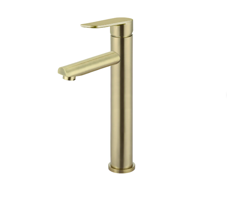Meir Round Paddle Tall Basin Mixer Tiger Bronze