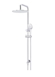 Meir Round Combination Shower Rail 300mm Rose, Three Function Hand Shower