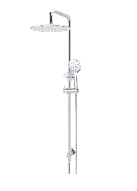 Meir Round Combination Shower Rail 300mm Rose, Three Function Hand Shower