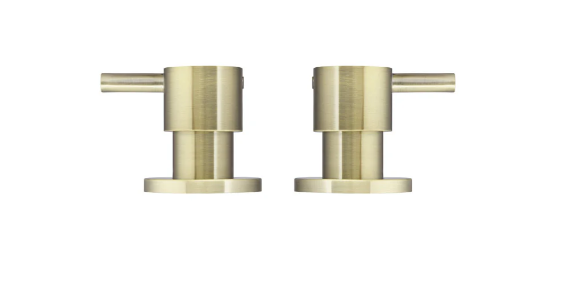 Meir Round Quarter Turn Wall Top Assemblies - Tiger Bronze
