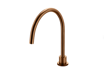 Meir Round Gooseneck High-Rise Swivel Hob Spout - Lustre Bronze