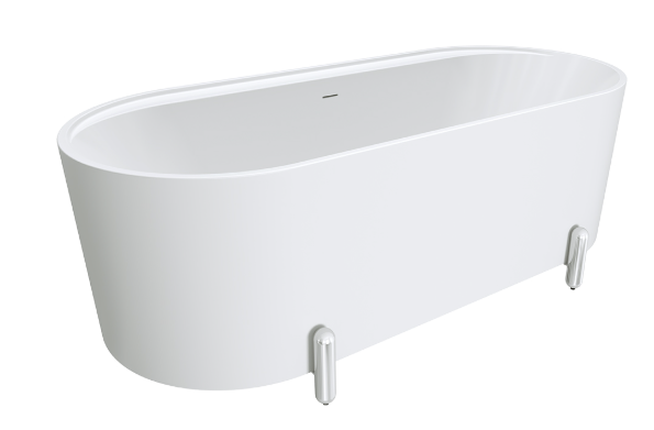 Aluca Freestanding with Legs, 1700mm Matte White