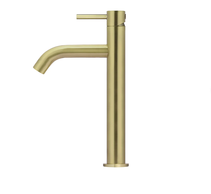 Meir Piccola Tall Basin Mixer Tap with 130mm Spout - Tiger Bronze