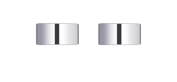 Meir Circular Wall Taps - Polished Chrome