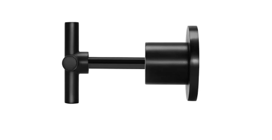 Meir Round Cross Handle Jumper Valve Wall Top Assemblies - Matte Black