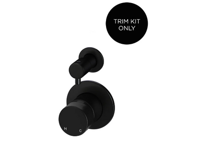 Meir Round Diverter Mixer Pinless Handle Trim Kit (In-wall Body Not Included) Matte Black