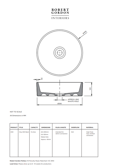 Clay 400 Ceramic Above Counter Basin - Rose Quartz