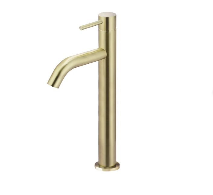 Meir Piccola Tall Basin Mixer Tap with 130mm Spout - Tiger Bronze