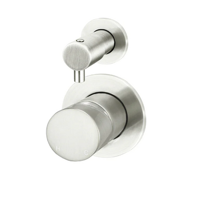 Meir Round Diverter Mixer Pinless Handle Trim Kit (In-wall Body Not Included) Brushed Nickel