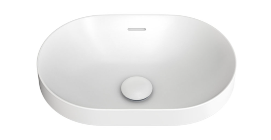 Aluca Pill Semi-Inset Basin, Matte White