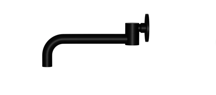 Meir Round Swivel Wall Spout Matte Black