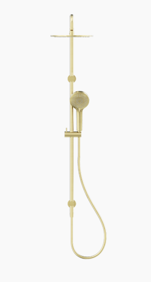 Round Twin Shower Brushed Gold