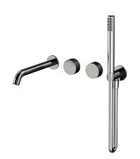 Vierra Twin mixer with handshower and 220mm spout