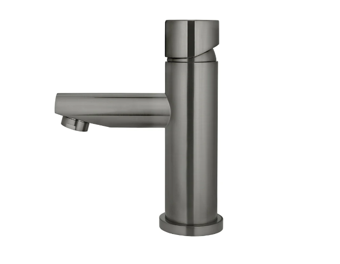 Meir Round Pinless Basin Mixer Gunmetal