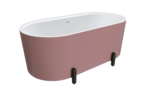 Aluca Freestanding with Legs, 1500mm Matte Rouge