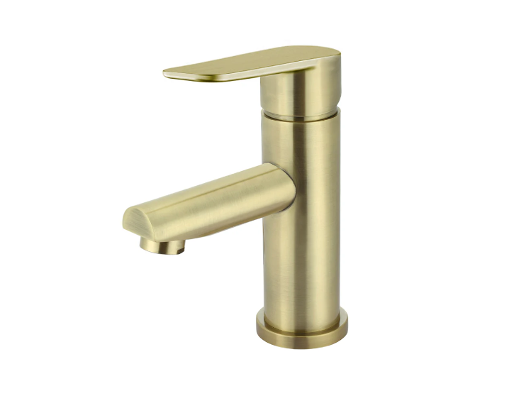 Meir Round Paddle Basin Mixer Tiger Bronze