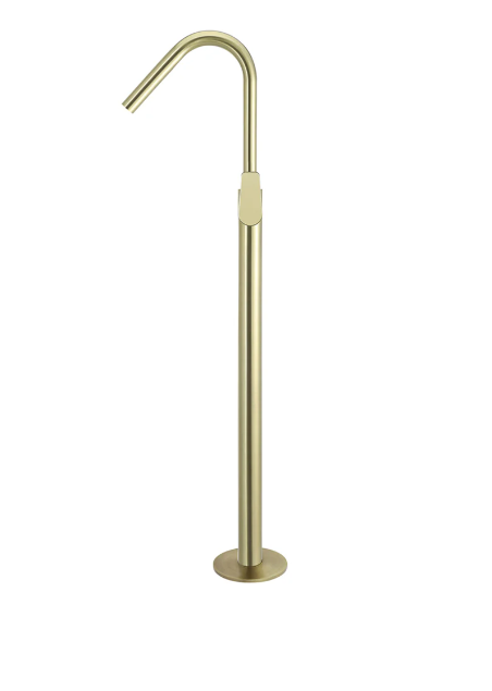 Meir Round Paddle Freestanding Bath Spout and Hand Shower Tiger Bronze