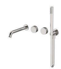 Vierra Twin mixer with handshower and 220mm spout