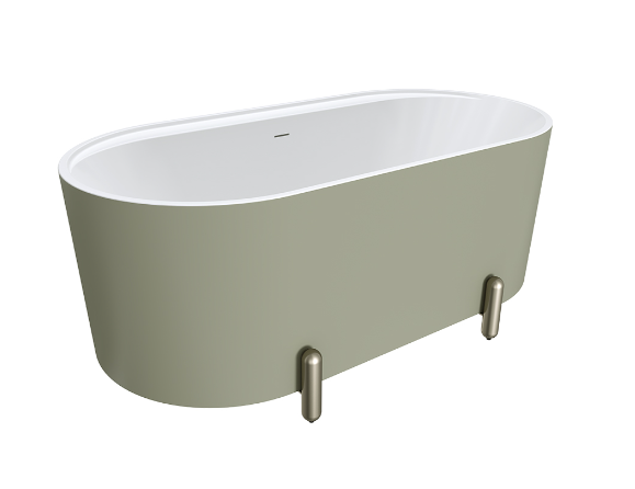 Aluca Freestanding with Legs, 1500mm Olive
