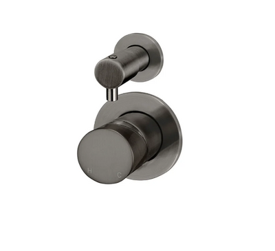 Meir Round Diverter Mixer Pinless Handle Trim Kit (In-wall Body Not Included) Gun Metal