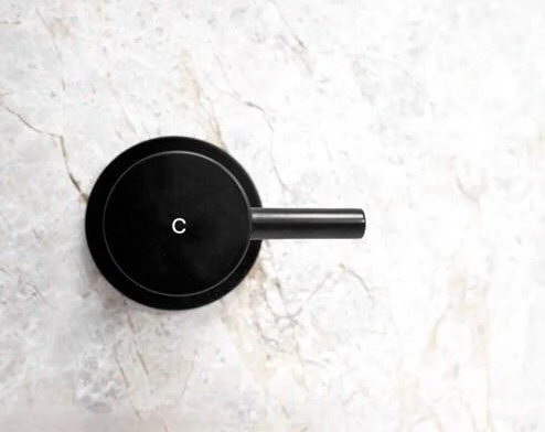 Meir Round Quarter-Turn Wall Top Assemblies - Matte Black