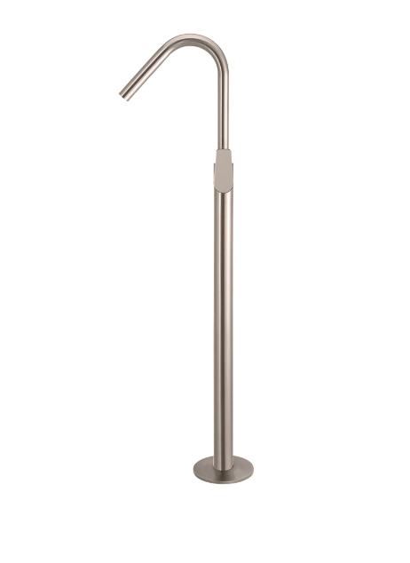 Meir Round Paddle Freestanding Bath Spout and Hand Shower Champagne