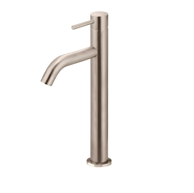 Meir Piccola Tall Basin Mixer Tap with 130mm Spout - Champagne