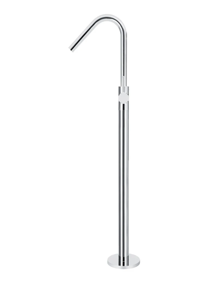 Meir Round Freestanding Bath Spout and Hand Shower - Polished Chrome