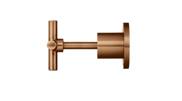 Meir Round Cross Handle Jumper Valve Wall Top Assemblies Lustre Bronze