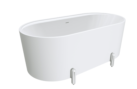Aluca Freestanding with Legs, 1500mm Matte White