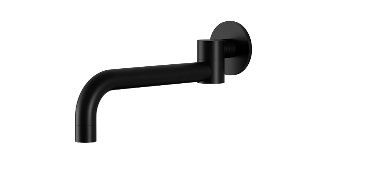 Meir Round Swivel Wall Spout Matte Black