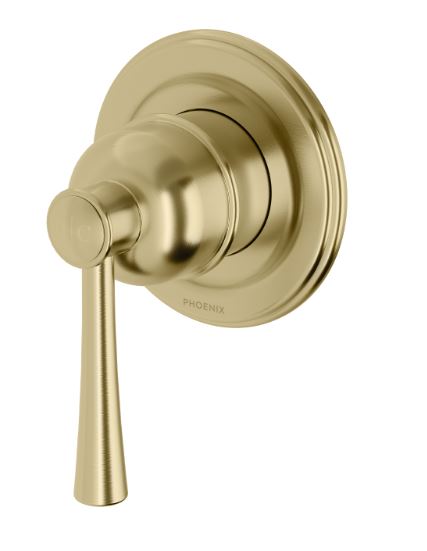 Cromford SwitchMix Shower / Wall Mixer Fit-Off Kit Brushed Gold
