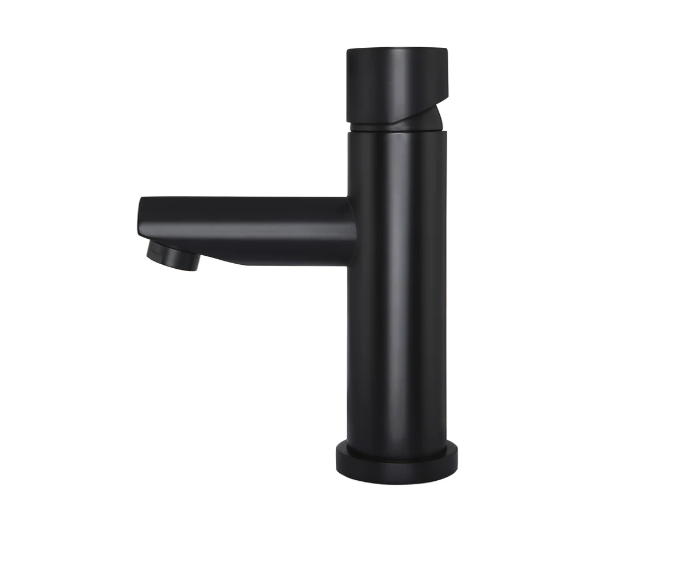 Meir Round Pinless Basin Mixer Matte Black