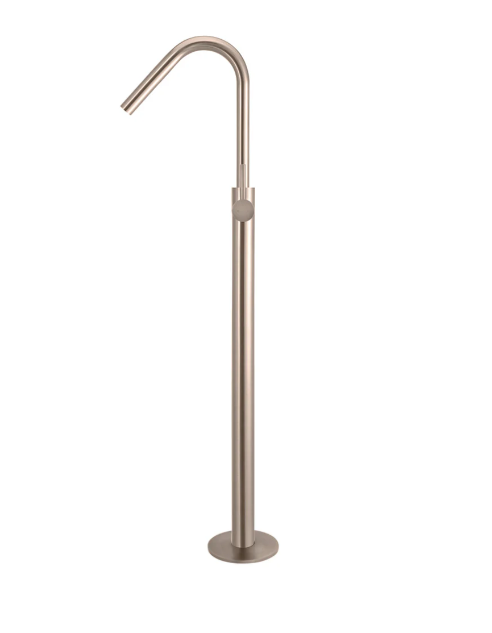 Meir Round Freestanding Bath Spout and Hand Shower - Champagne