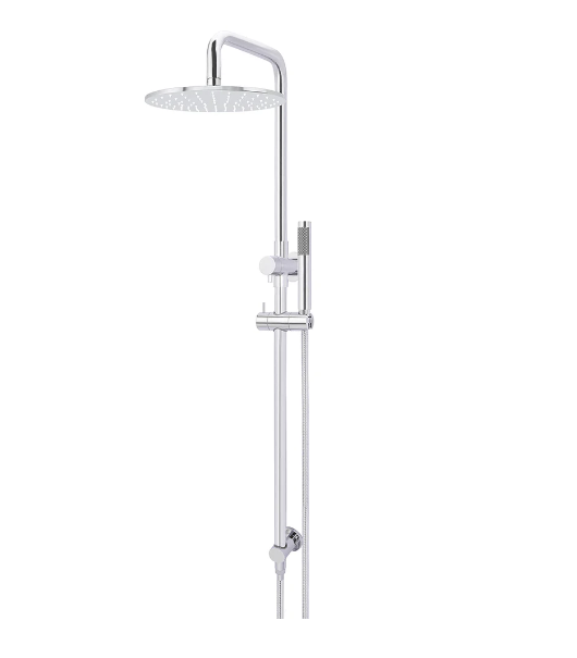 Meir Round Combination Shower Rail, 300mm Rose, Single Function Hand Shower Chrome