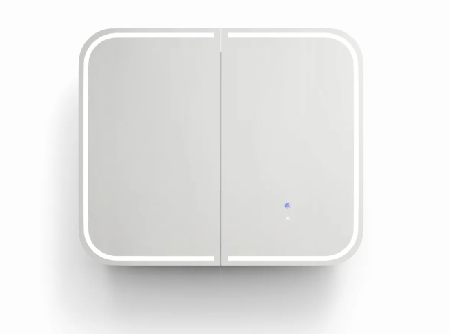 LED Newport 900(W)x750(H) White Shaving Cabinet - Premium Edition