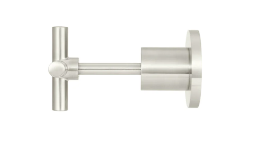 Meir Round Cross Handle Jumper Valve Wall Top Assemblies - Brushed Nickel