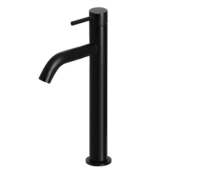 Meir Piccola Tall Basin Mixer Tap with 130mm Spout - Matte Black