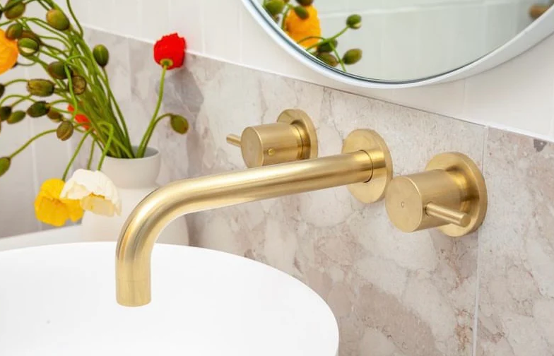 Meir Round Quarter Turn Wall Top Assemblies - Tiger Bronze