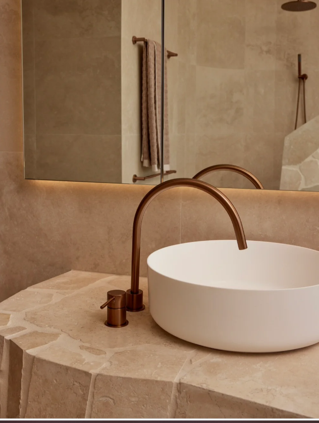 Meir Round Gooseneck High-Rise Swivel Hob Spout - Lustre Bronze