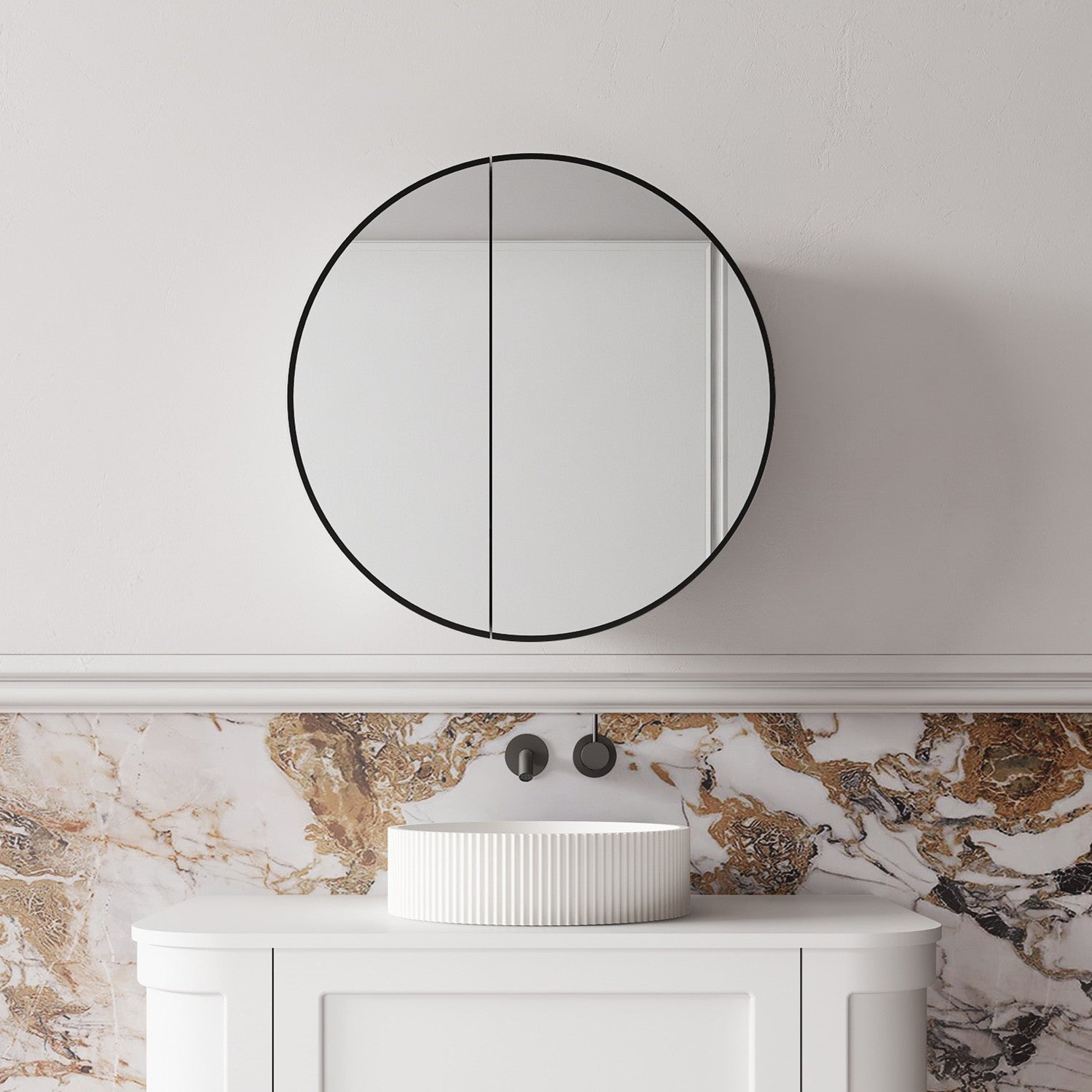 Cassa Designs Auris Round Shaving Cabinet