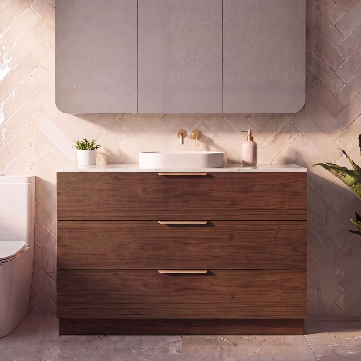 Fifth Avenue Celeste Trio Freestanding Vanity